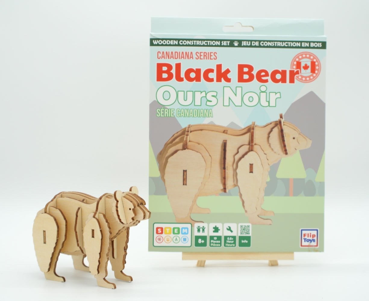 3D Black Bear - Flip Toys